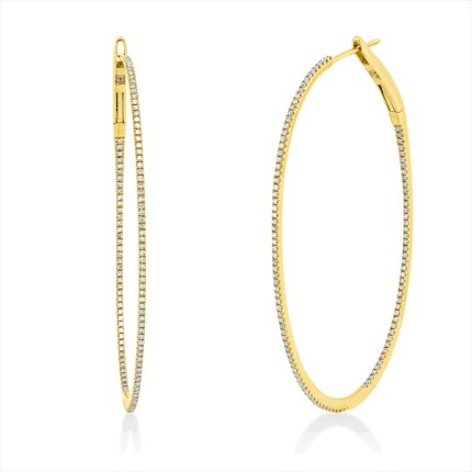 Creolen Gelbgold 18kt 0,48 Diamantschmuck mit 232 Diamanten - 2D535