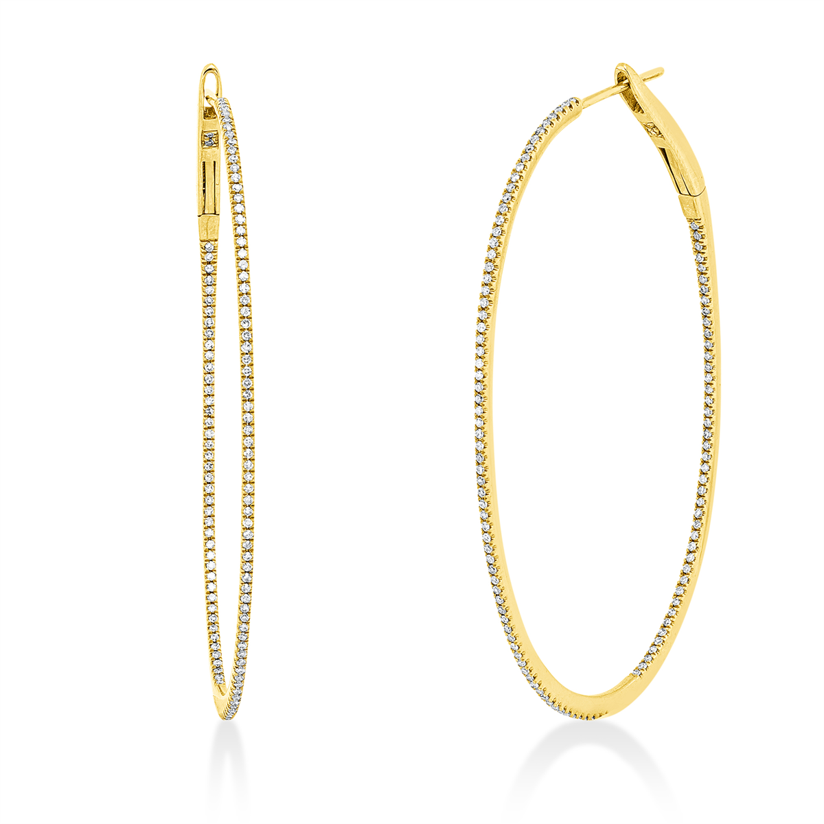 2D535G Creolen Gelbgold 18kt 0,48 Diamantschmuck mit 232 Diamanten - 2D535 – Bild 1