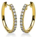 Creolen Gelbgold 18kt 0,44 Diamantschmuck mit 24 Diamanten - 2D681