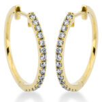 Creolen Gelbgold 18kt 0,42 Diamantschmuck mit 30 Diamanten - 2E616