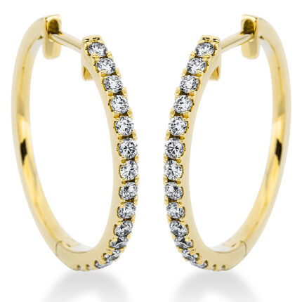 Creolen Gelbgold 18kt 0,42 Diamantschmuck mit 30 Diamanten - 2E616