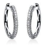 Creolen Weißgold 18kt 0,60 Diamantschmuck mit 98 Diamanten - 2E621