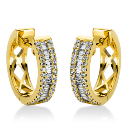 Creolen Gelbgold 18kt 0,55 Diamantschmuck mit 97 Diamanten - 2G334