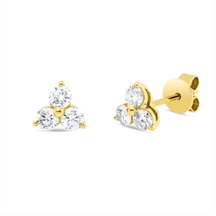 Ohrstecker Gelbgold 18kt 0,46 Diamantschmuck mit 6 Diamanten - 2G878