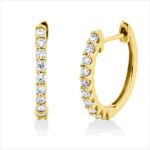 Creolen Gelbgold 18kt 0,24 Diamantschmuck mit 20 Diamanten - 2L929