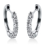 Creolen Weißgold 18kt 0,46 Diamantschmuck mit 16 Diamanten - 2L945