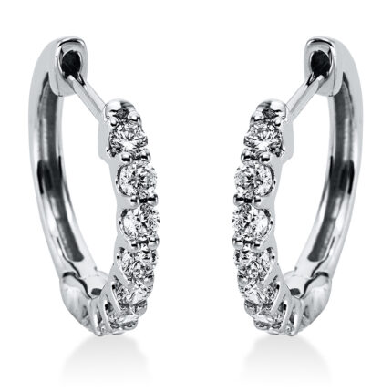 Creolen Weißgold 18kt 0,46 Diamantschmuck mit 16 Diamanten - 2L945