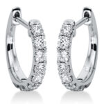 Creolen Weißgold 18kt 0,46 Diamantschmuck mit 16 Diamanten - 2M656