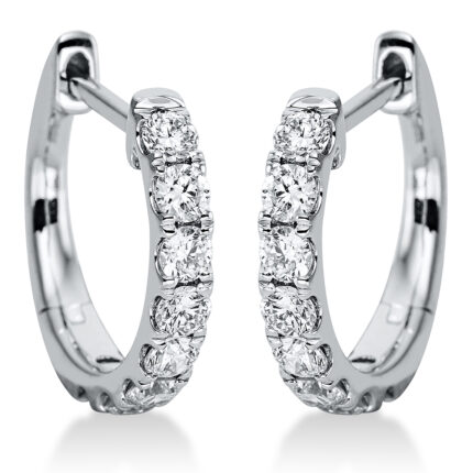 Creolen Weißgold 18kt 0,46 Diamantschmuck mit 16 Diamanten - 2M656