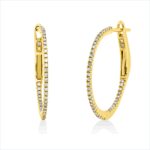 Creolen Gelbgold 18kt 0,18 Diamantschmuck mit 86 Diamanten - 2Q039