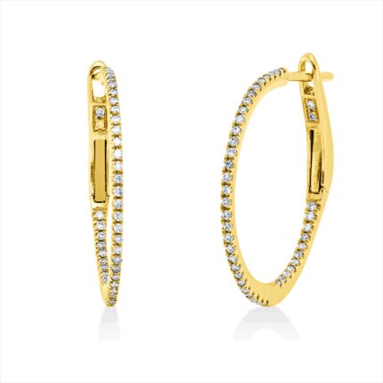 Creolen Gelbgold 18kt 0,18 Diamantschmuck mit 86 Diamanten - 2Q039