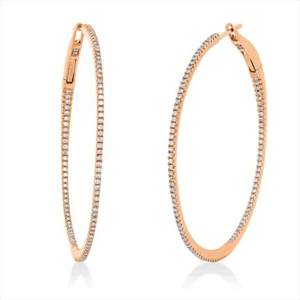 Creolen Rosegold 18kt 0,46 Diamantschmuck mit 198 Diamanten - 2Q042