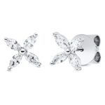 Ohrstecker Weißgold 18kt 0,48 Diamantschmuck mit 8 Diamanten - 2Q995