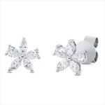 Ohrstecker Weißgold 18kt 0,65 Diamantschmuck mit 10 Diamanten - 2R030