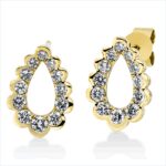 Ohrstecker Gelbgold 18kt 0,50 Diamantschmuck mit 24 Diamanten - 2R035