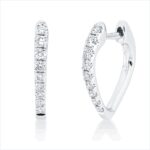 Creolen Weißgold 18kt 0,29 Diamantschmuck mit 18 Diamanten - 2R693