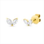 Ohrstecker Gelbgold 18kt 0,28 Diamantschmuck mit 4 Diamanten - 2T774