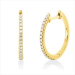 Creolen Gelbgold 18kt 0,18 Diamantschmuck mit 36 Diamanten - 2T782