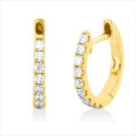 Creolen Gelbgold 18kt 0,18 Diamantschmuck mit 18 Diamanten - 2T783