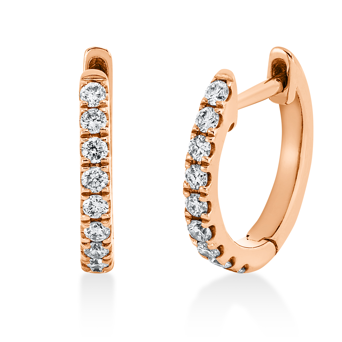 2T783R Creolen Rosegold 18kt 0,18 Diamantschmuck mit 18 Diamanten - 2T783 – Bild 1