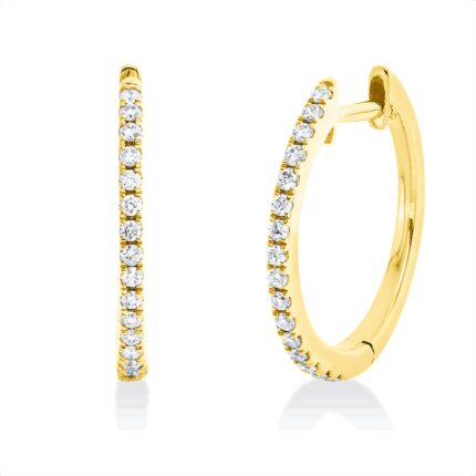 Creolen Gelbgold 18kt 0,16 Diamantschmuck mit 32 Diamanten - 2T787