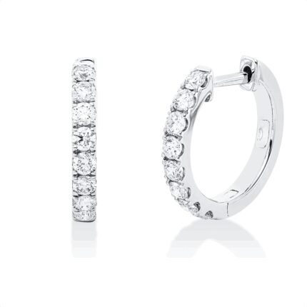 Creolen Weißgold 18kt 0,65 Diamantschmuck mit 16 Diamanten - 2T791