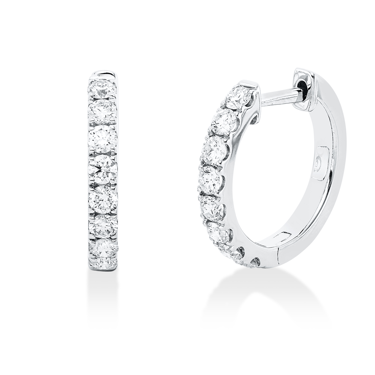 2T791W Creolen Weißgold 18kt 0,65 Diamantschmuck mit 16 Diamanten - 2T791 – Bild 1