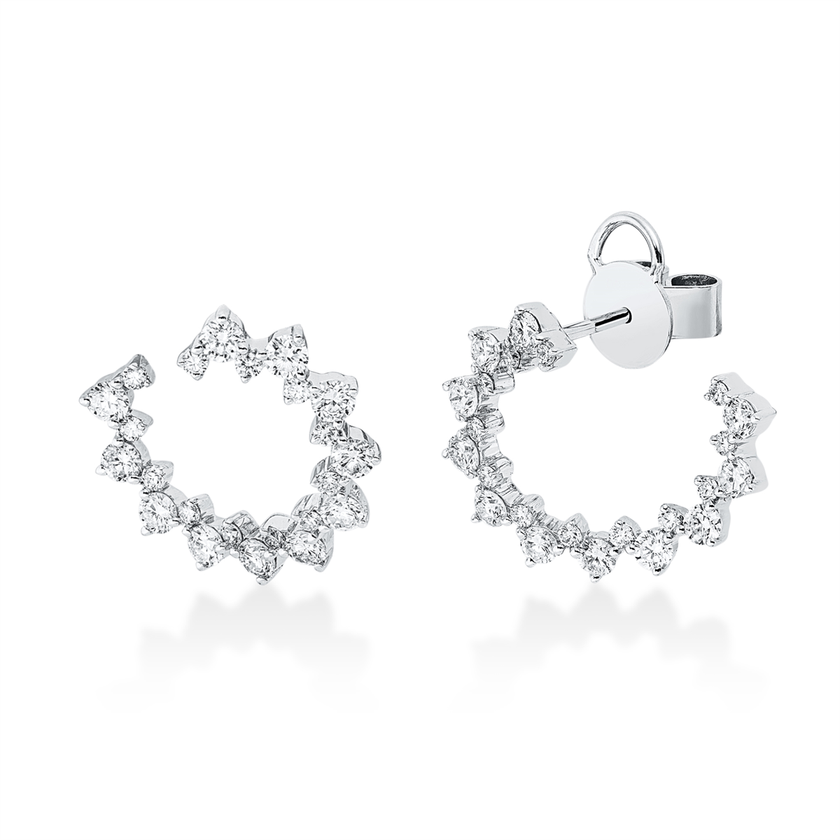 2T858W Ohrstecker Weißgold 18kt 0,91 Diamantschmuck mit 46 Diamanten - 2T858 – Bild 1