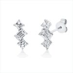 Ohrstecker Weißgold 18kt 0,88 Diamantschmuck mit 6 Diamanten - 2T899