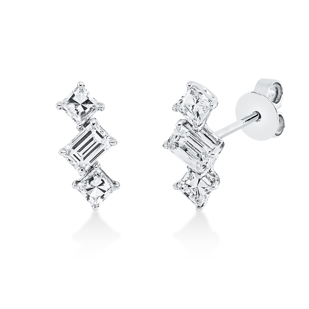 2T899W Ohrstecker Weißgold 18kt 0,88 Diamantschmuck mit 6 Diamanten - 2T899 – Bild 1