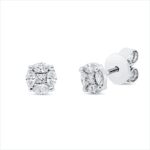 Ohrstecker Weißgold 18kt 0,41 Diamantschmuck mit 10 Diamanten - 2U312