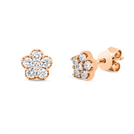 Ohrstecker Rosegold 18kt 0,31 Diamantschmuck mit 12 Diamanten - 2U492
