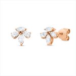 Ohrstecker Rosegold 18kt 0,42 Diamantschmuck mit 8 Diamanten - 2U494