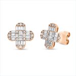 Ohrstecker Rosegold 18kt 0,75 Diamantschmuck mit 76 Diamanten - 2U497
