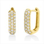 Creolen Gelbgold 18kt 0,63 Diamantschmuck mit 50 Diamanten - 2U610