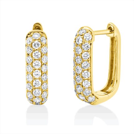 Creolen Gelbgold 18kt 0,63 Diamantschmuck mit 50 Diamanten - 2U610