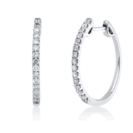 Creolen Weißgold 18kt 0,56 Diamantschmuck mit 30 Diamanten - 2V150