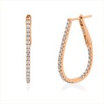 Creolen Rosegold 18kt 0,61 Diamantschmuck mit 60 Diamanten - 2V330