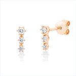 Ohrschmuck Rosegold 18kt 0,19 Diamantschmuck mit 6 Diamanten - 2V721