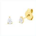 Ohrstecker 3er-Krappe Gelbgold 18kt 0,20 Diamantschmuck mit 2 Diamanten - 2V785