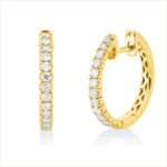 Creolen Gelbgold 18kt 0,50 Diamantschmuck mit 26 Diamanten - 2V919