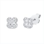 Ohrstecker Weißgold 18kt 0,39 Diamantschmuck mit 40 Diamanten - 2V922