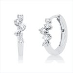 Creolen Weißgold 18kt 0,35 Diamantschmuck mit 10 Diamanten - 2V924