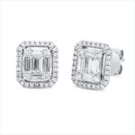 Ohrstecker Weißgold 18kt 0,47 Diamantschmuck mit 76 Diamanten - 2V936