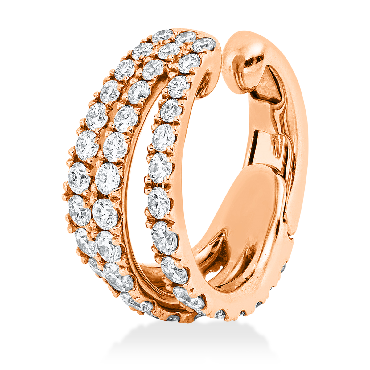2V950R Creolen Rosegold 18kt 0,74 Diamantschmuck mit 47 Diamanten - 2V950 – Bild 1