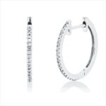 Creolen Weißgold 18kt 0,10 Diamantschmuck mit 44 Diamanten - 2V987