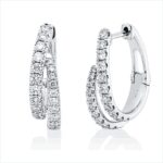 Creolen Weißgold 18kt 0,62 Diamantschmuck mit 42 Diamanten - 2V994