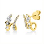 Ohrstecker Gelbgold / Weißgold 18kt 0,53 Diamantschmuck mit 36 Diamanten - 2V995