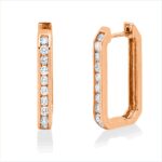 Creolen Rosegold 18kt 0,50 Diamantschmuck mit 20 Diamanten - 2V997