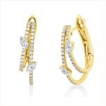 Creolen Gelbgold / Weißgold 18kt 0,47 Diamantschmuck mit 80 Diamanten - 2W001